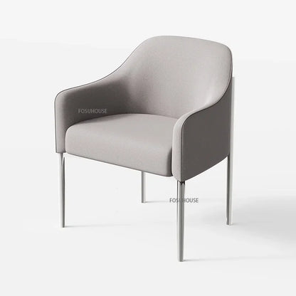 Light Luxury Dining Chair Nordic Furniture High-end Hotel Restaurant Chair Commercial Reception Desk Chair Living Room Armchair