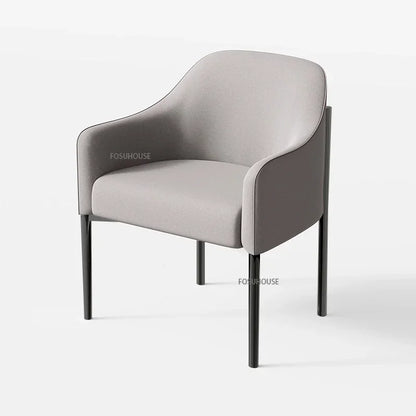 Light Luxury Dining Chair Nordic Furniture High-end Hotel Restaurant Chair Commercial Reception Desk Chair Living Room Armchair
